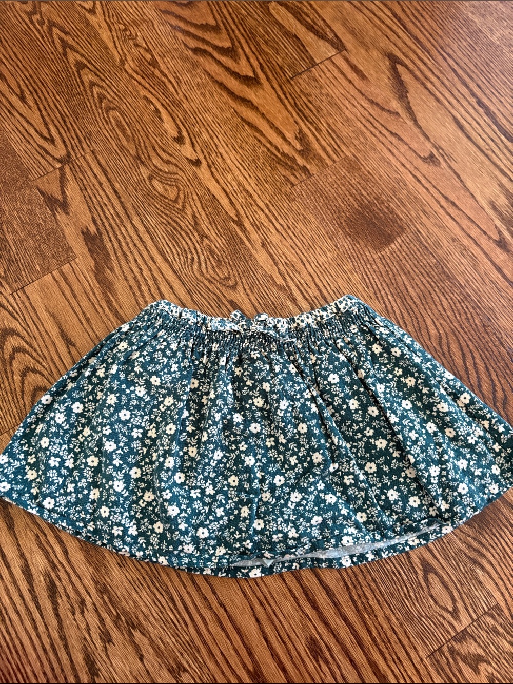 Zara Floral Girls Skort - Teal and White